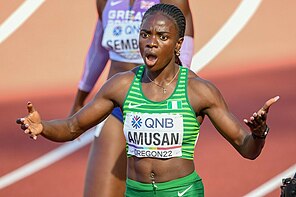 Tobi Amusan bei den Weltmeisterschaften 2022 in Eugene