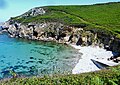 La plage et le port de Lesven vus de l'ouest.