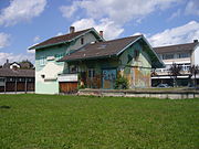 The former station building in 2010, 30 years after the last train