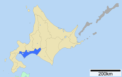 Kedudukan Subwilayah Iburi di Hokkaido