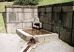 La source de la Moselle près du col de Bussang.