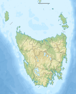 Map showing the location of Hastings Cave