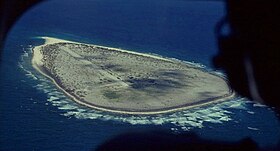 Vue aérienne de l'île Tromelin.