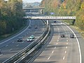 De A448 (voorheen A44) bij Witten. Hier kruist de voormalige spoorlijn Rheinischer Esel de A448. (2008)