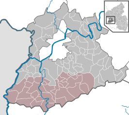 Kaart van Verbandsgemeinde Saarburg-Kell