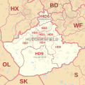 HD postcode area map