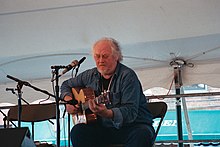 John Renbourn on the Custom House Square stage at New Bedford Summerfest 2005. Photo by Thom C.