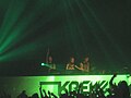 Krewella actuando en directo en diciembre de 2012.