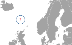 Location of Faroe Islands