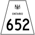 Highway 652 marker