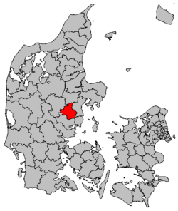 Locatie van gemeente Skanderborg