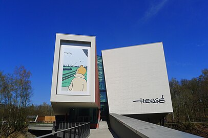 L'entrée du musée Hergé en 2013.