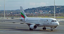 Een Airbus A319 van Bulgaria Air