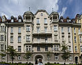 Art Nouveau building built by Anton Hatzl in 1906 with a wide double facade at Martiusstraße 3