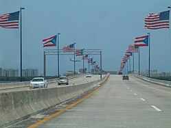 Teodoro Moscoso Bridge (PR-17) connecting San Juan and Isla Verde, Carolina