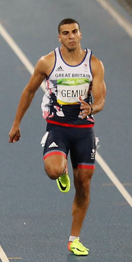 Adam Gemili tijdens de Olympische Spelen 2016.