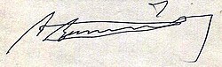 Alfonso García Roblesʼ signatur