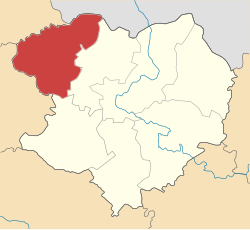 Rajonens beliggenhed i Kharkiv oblast