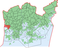 Position of Vanha Munkkiniemi within Helsinki