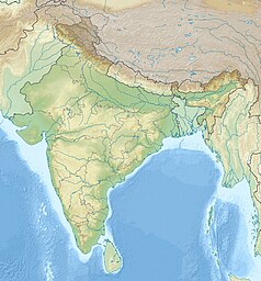 Mapa konturowa Indii, u góry nieco na lewo znajduje się punkt z opisem „Rohtang La”