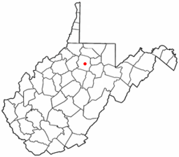 Clarksburgs läge i West Virginia.