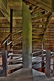 Central newel of spiral staircase at Fort Benjamin Hawkins