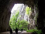 En av öppningarna i grottorna Škocjanske Jame där också världens största underjordiska kanjon finns. Škocjanske Jame är Unesco-världsarv.