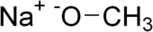 Structuurformule van natriummethoxide