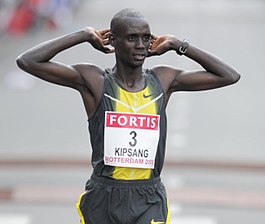 William Kipsang tijdens de Rotterdam Marathon 2008