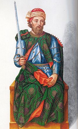 Hendrik II op een afbeelding in het "Libro de retratos de los Reyes" uit 1594