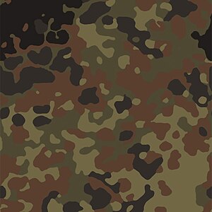 Камуфляж Flecktarn в домінуючій зеленій гамі (лісовий)