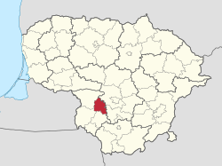 Location of Kazlų Rūda municipality within Lithuania