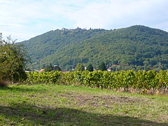 Vue du Rothenberg avec Madenburg (Vasgovie de l'est)