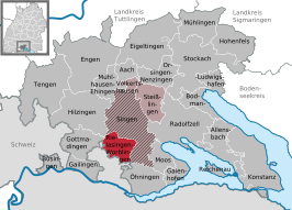 Kaart van Rielasingen-Worblingen