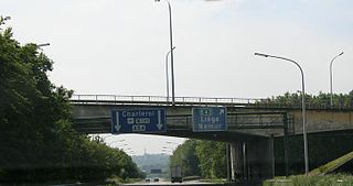 křížení dálnic A54 a A42 u Gosselies