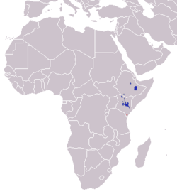 Distribución de la cebra de Grévy      nativo      introducido