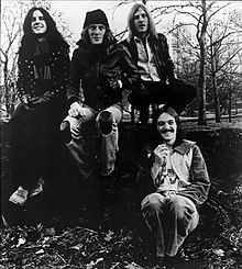 Humble Pie in 1974 Left to right: Jerry Shirley, Greg Ridley, Clem Clempson, Steve Marriott