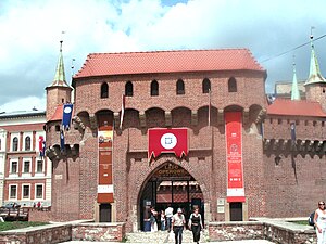 Entrada a la barbacana de Cracovia.