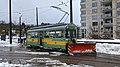 Schneepflueg-Arbetswage am Bahnhof Stettbach