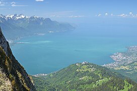 View from the summit towards Lake Geneva.