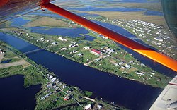 An aerial view of Selawik in 2010