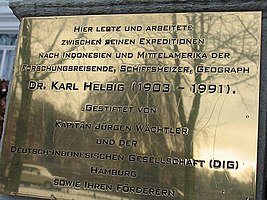 Gedenktafel für Karl Helbig