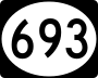 Highway 693 marker