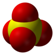 Space-filling model of the sulfate anion