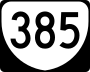 State Route 385 marker