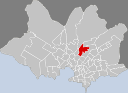 Location of Casavalle in Montevideo