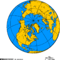 Orthographic projection over Qaanaaq