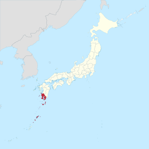 Lage der Präfektur Kagoshima in Japan