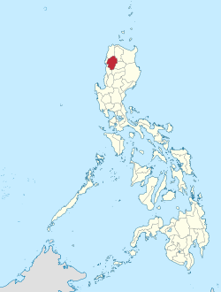 Mapa ng Pilipinas na magpapakita ng lalawigan ng Abra