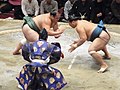 明治神宮例祭奉祝 奉納70回全日本力士選士権大会 相手は北太樹関（2011年10月3日撮影）